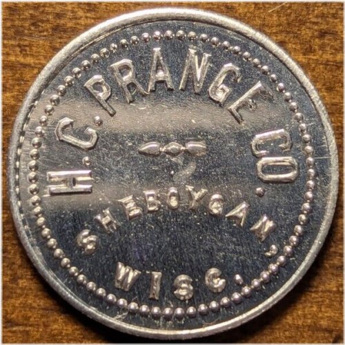 Prange Co. Blue Food Stamp 5c Trade Token