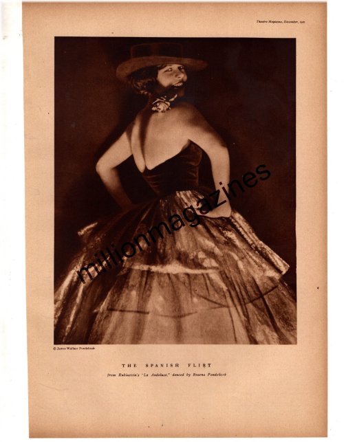 The Spanish Flirt: A Rare 1920 Original Print by Bozena Pondelicek