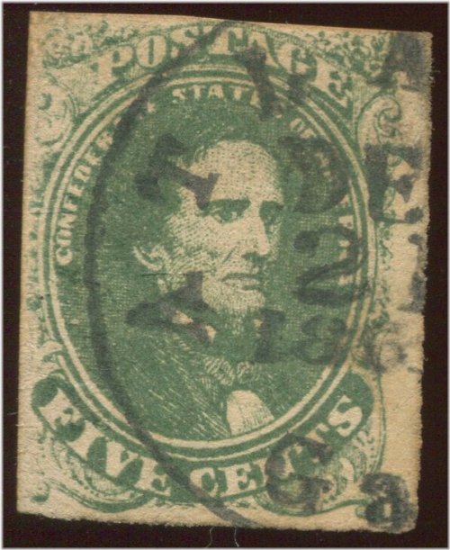 Atlanta Cancelled Confederate Stamp