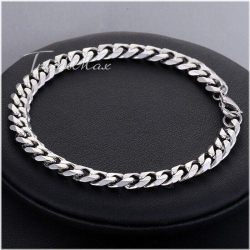 Silver Curb Cuban Link Anklet