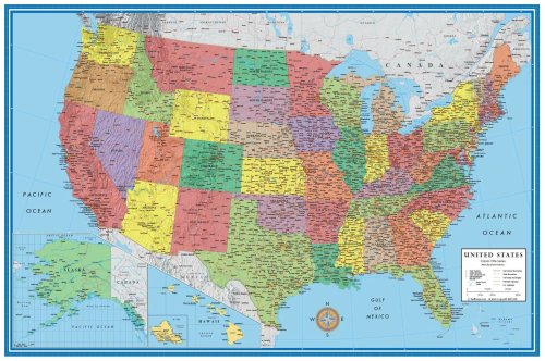 Premier USA Map Art Print