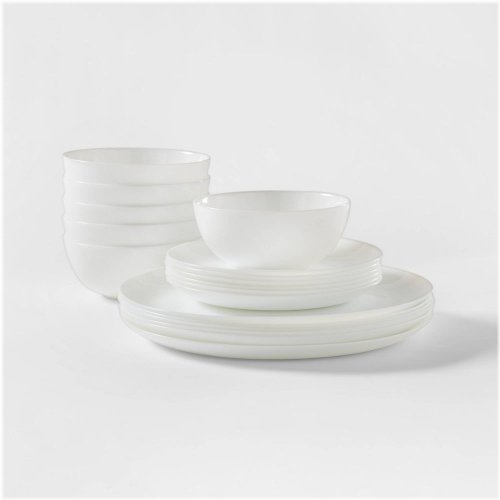 White Glass Dinnerware Set by Made By Design