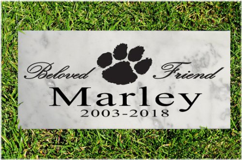 Forever Remembered Pet Memorial Stone: Personalized Marble Urn for Your Beloved Companion