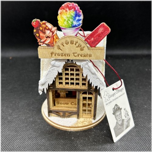 Frosty's Treat Shop Wooden Ornament