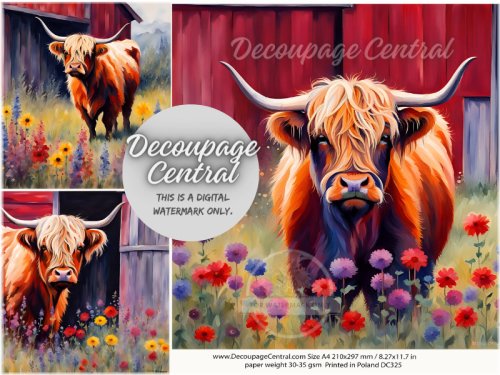Highland Cow Rice Paper