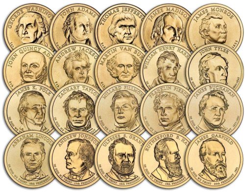 Presidential Dollar Coins (2007-2011) at $2.98 Each