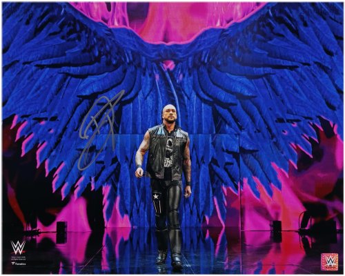 Entrance Wings Autographed Photo by Damian Priest