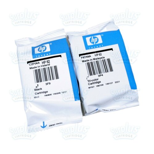 HP 62 Black/Color Ink Cartridges - Pack of 2