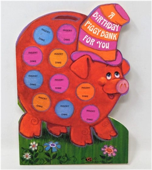 Retro Coin Collector Birthday Card