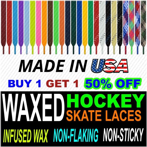 Waxed Skate Laces with Infused Wax from USA