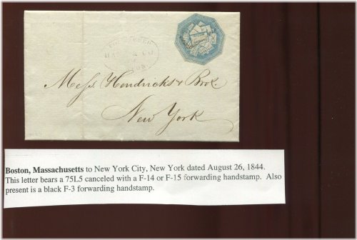 Hale & Co. Local Stamp on 1844 Cover