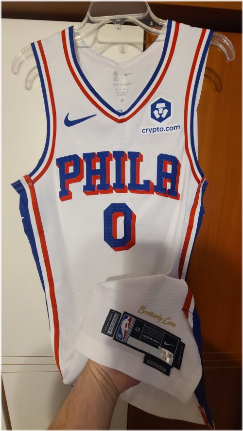 Tyrese Maxey 2023-24 Game Worn Jersey Commemorative Piece