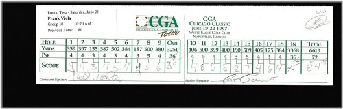 Golf Legends Autographed Scorecard