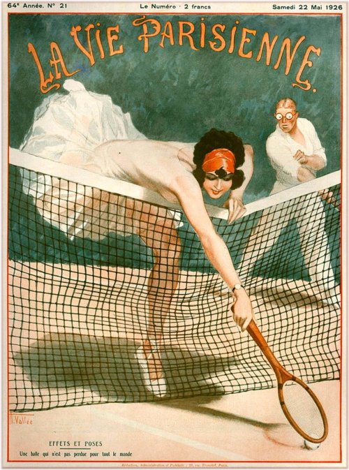 Parisian Tennis Travel Poster Print