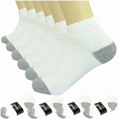 White 2-Tone Sports Socks for Men (Pack of 3-12)