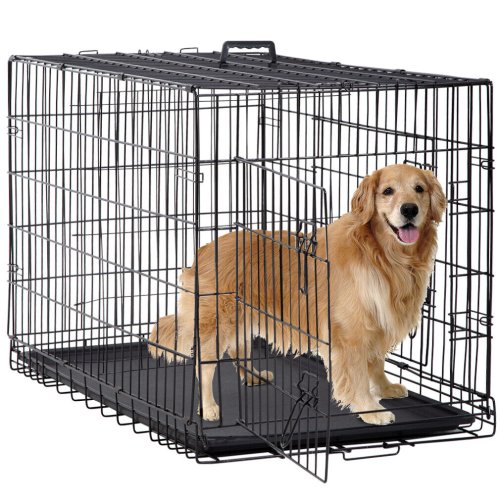 Spacious Haven Dog Crate with Divider and Tray