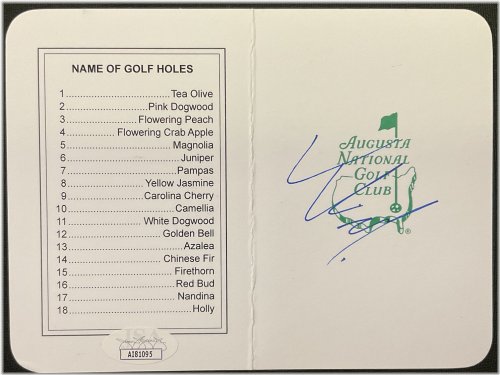 Augusta National Masters Scorecard Signed by Tom Kim
