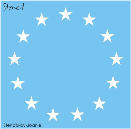 Patriotic Circle Star Stencil