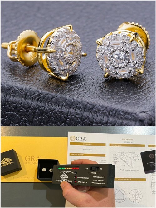 Golden Cluster Stud Earrings