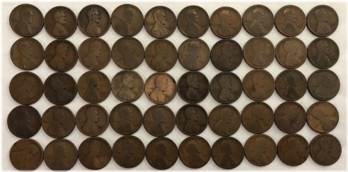 1913D Lincoln Wheat Cents Assorted Circulated Condition