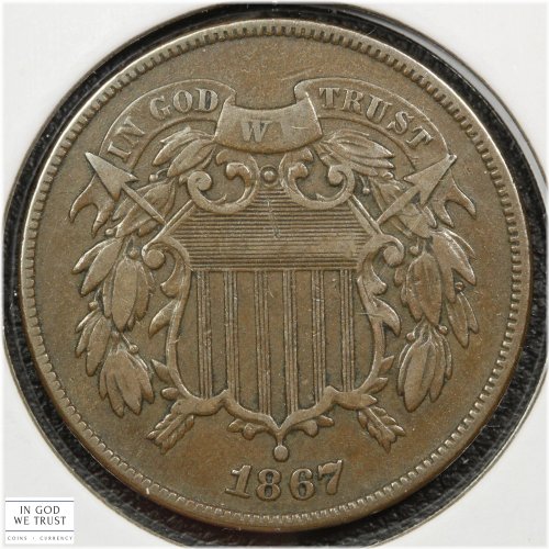 Copper 2C Piece from 1867