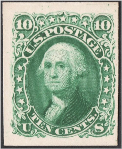 Washington's Delicate Reflection: 1861 Proof on Card