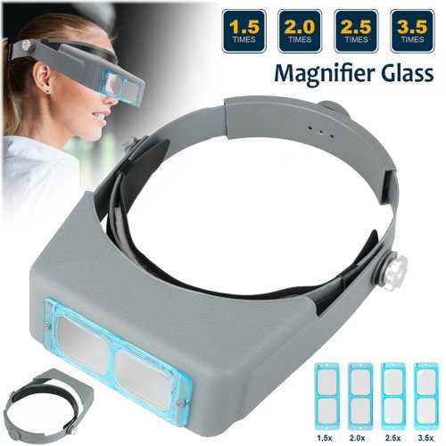 Precision View Jewelry Repair Kit with Multi-Lens Head Magnifier