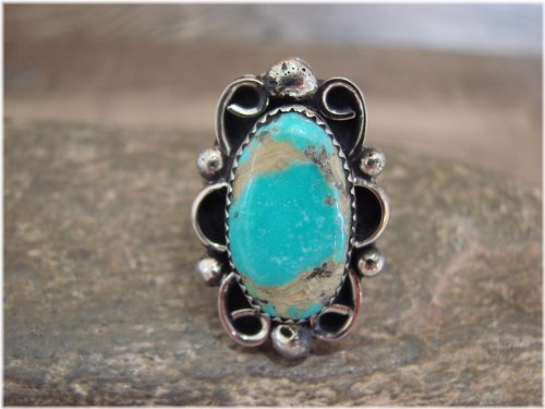 Southwest Turquoise Nickel Silver Ring