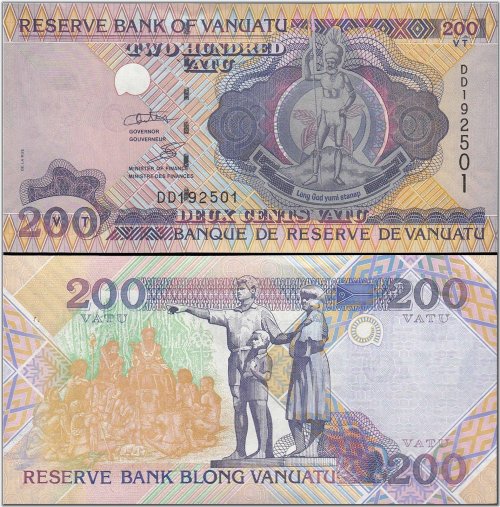 Pacific Islander Treasure - 200 Vatu Banknote