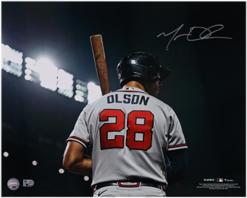 Autographed MLB Player Photo with Bat