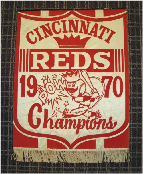 Cincinnati Reds 1970 Champions Silk Banner