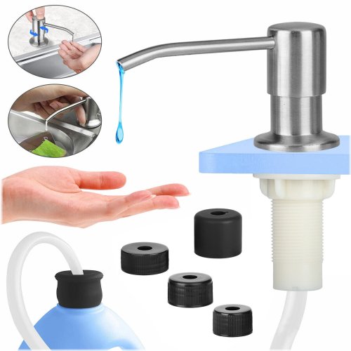 Stainless Steel Hand Soap Pump for Sink or Kitchen (47")