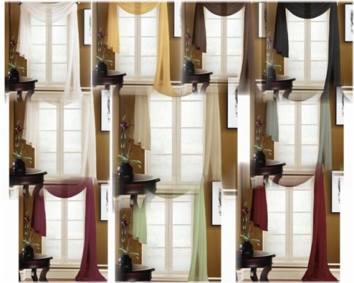 Sheer Elegance Voile Valance Drape - 35" x 216