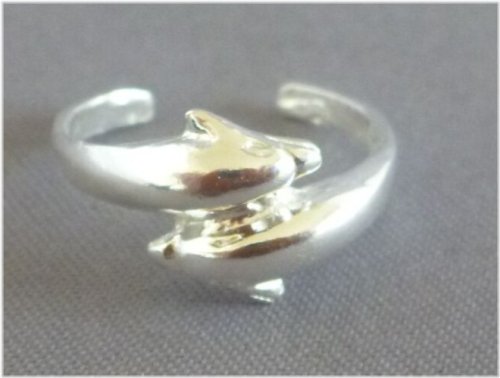 Dolphin Duo Sterling Silver Toe Ring