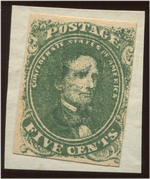 Blue Numeral 5 CCL BX5177 Confederate Stamp