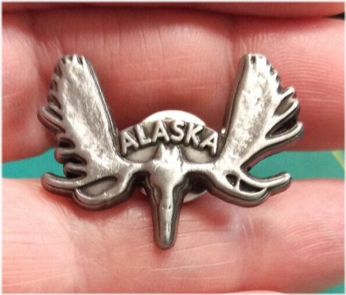 Alaskan Moose Skull Pin