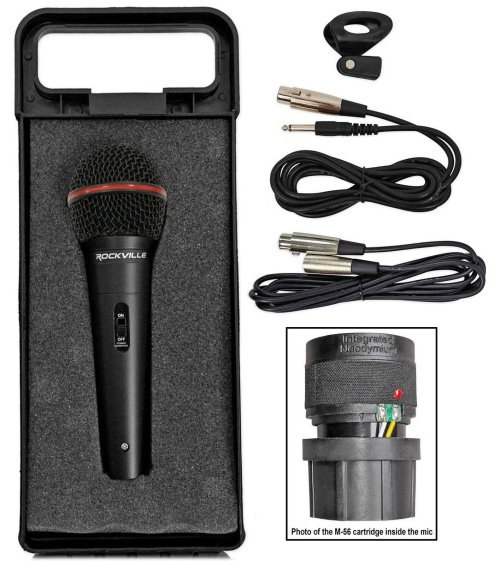 StagePro Mic Kit: Handheld Wired Microphone with Cables and Case