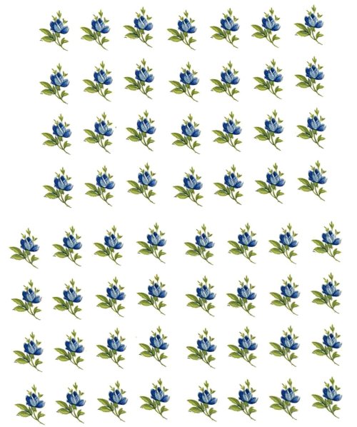 Blue Blossom Mini Decals