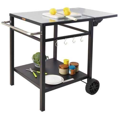 Grillmate Double-Shelf Food Prep Cart