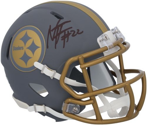 Najee Harris Autographed Slate Speed Mini Helmet