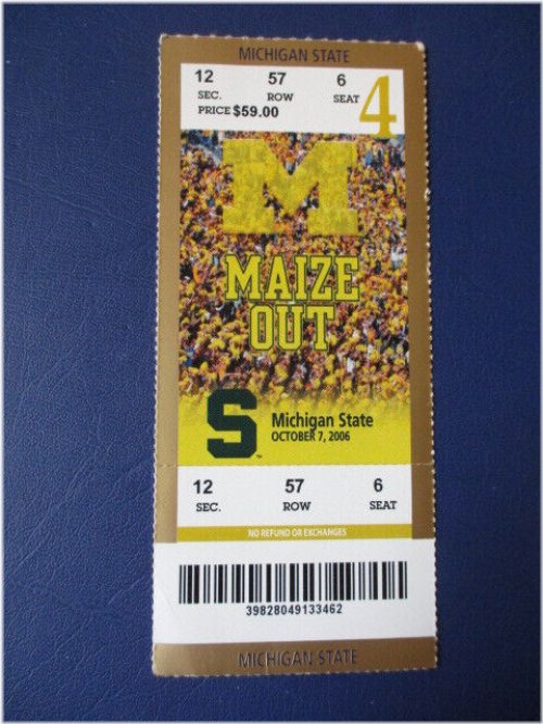 The Big Game Ticket Stub