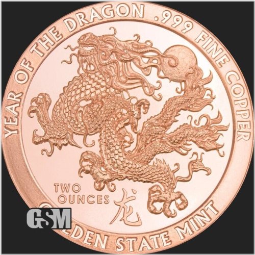 Dragon Year Copper Round