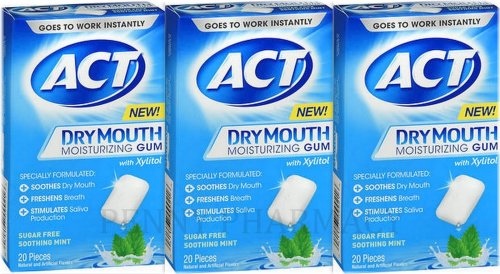 FreshMint Xylitol Gum for Dry Mouth, 20 ct (3 boxes)