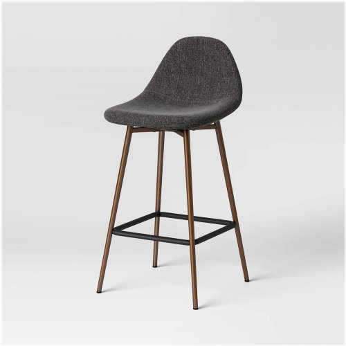 Copley Upholstered Dark Gray Stool