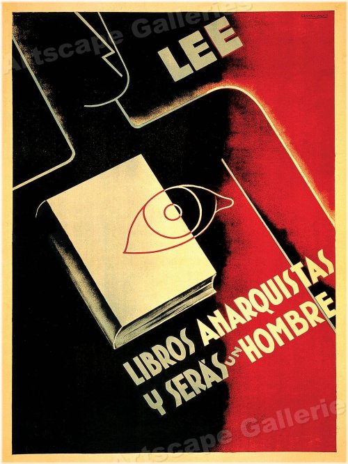 Revolutionary Reading Poster - Spanish Civil War Era