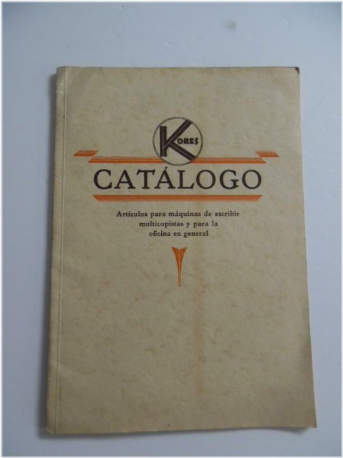 Vintage Kores Typewriter Catalog