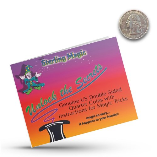 Sterling Double-Sided Quarter Magic Set with Instructions by Ted