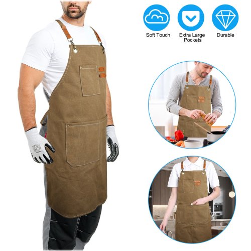 Craftsman Canvas Apron with Adjustable Fit and Handy Pockets