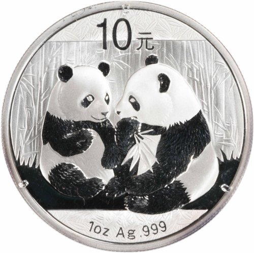 2009 China 10 Yuan Silver Panda Gem BU Uncertified