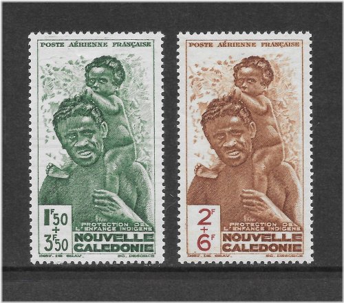 New Caledonia 1942 Air Post Semi-Postal Stamp Set
